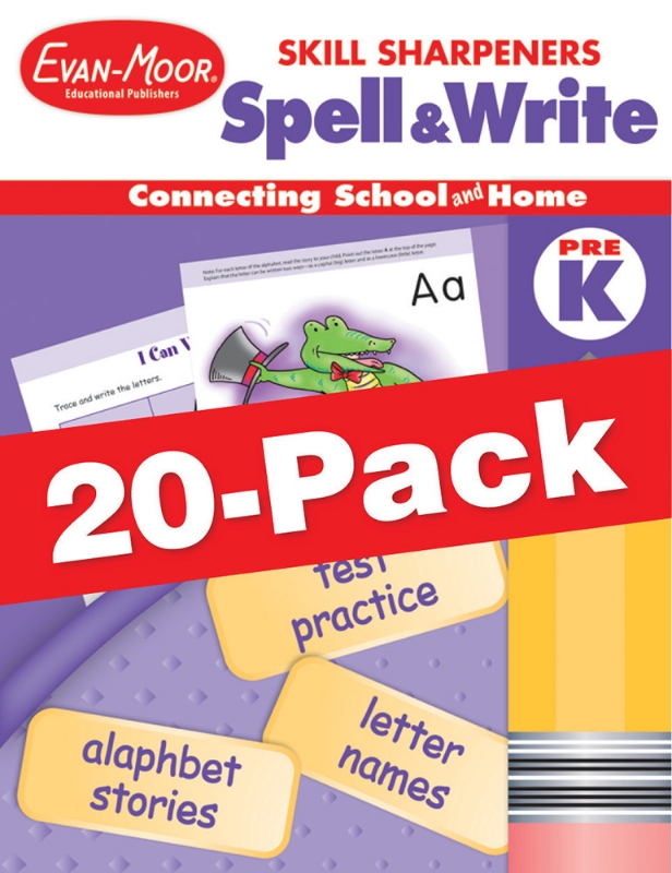 Skill Sharpeners: Spell & Write, Grade PreK — Class pack