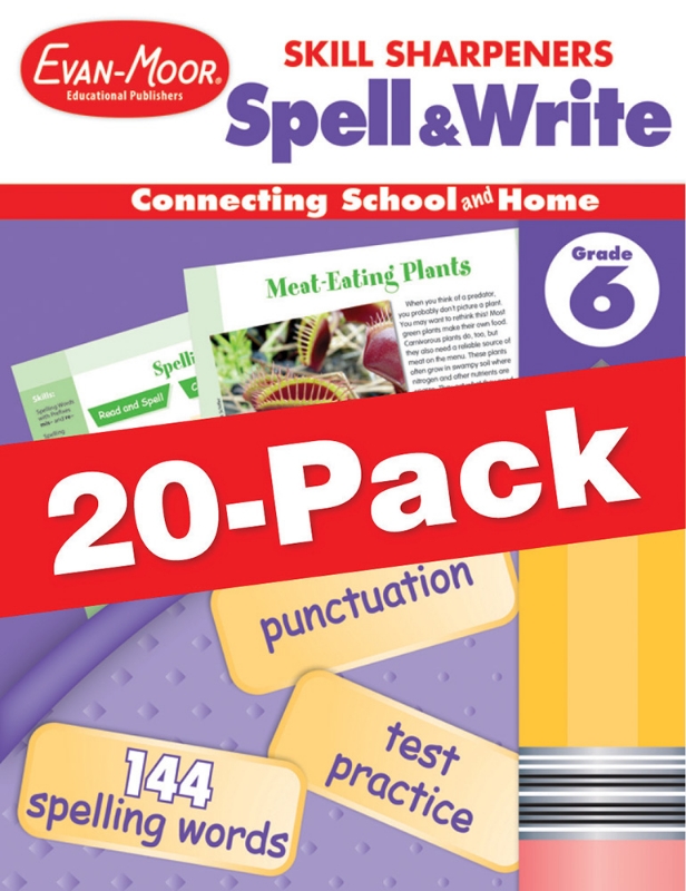 Skill Sharpeners: Spell & Write, Grade 6 — Class pack