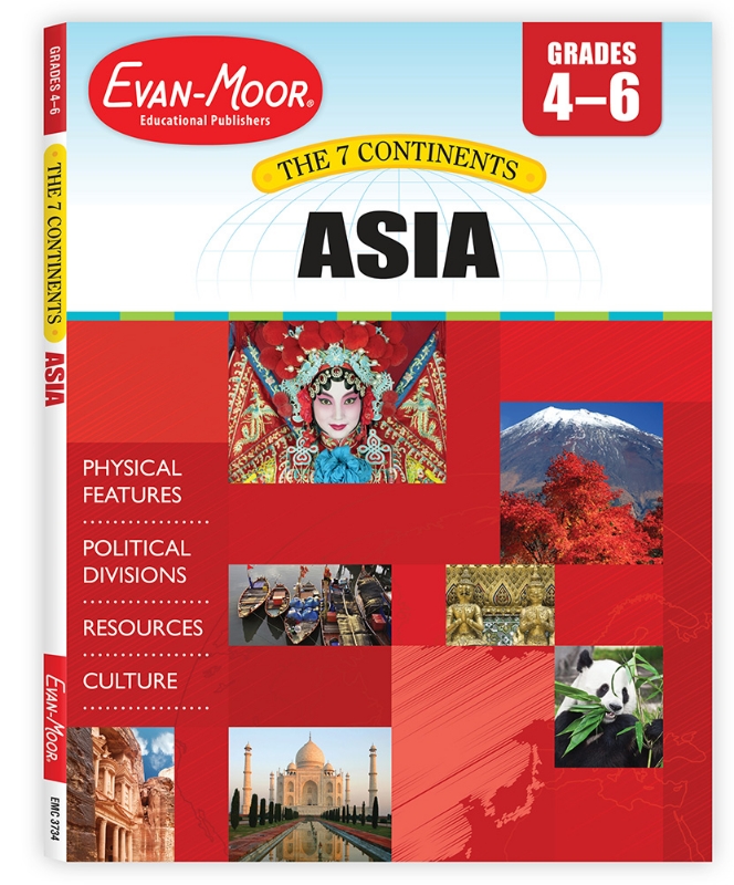 7 Continents: Asia, Grades 4-6 - Teacher Reproducibles, Print